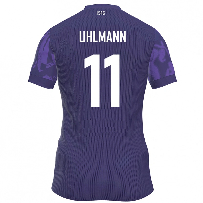 Danxen Kinderen Eric Uhlmann #11 Paars Wit Thuisshirt Thuistenue 2025/26 T-Shirt