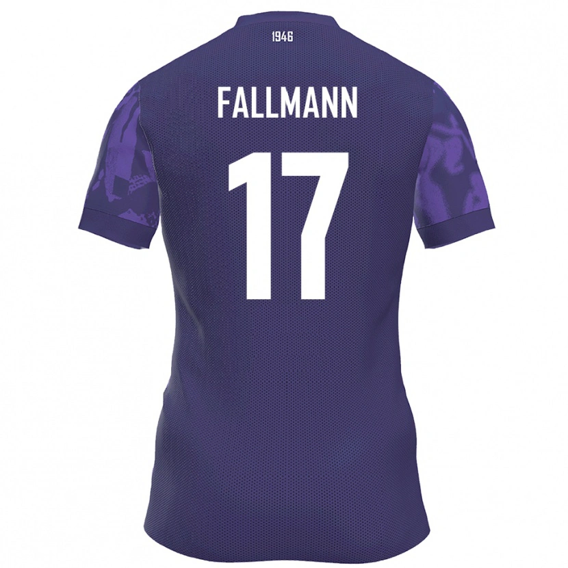 Danxen Kinderen Pascal Fallmann #17 Paars Wit Thuisshirt Thuistenue 2025/26 T-Shirt