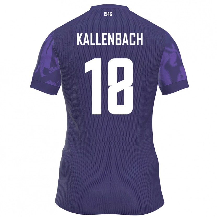Danxen Kinderen William Kallenbach #18 Paars Wit Thuisshirt Thuistenue 2025/26 T-Shirt