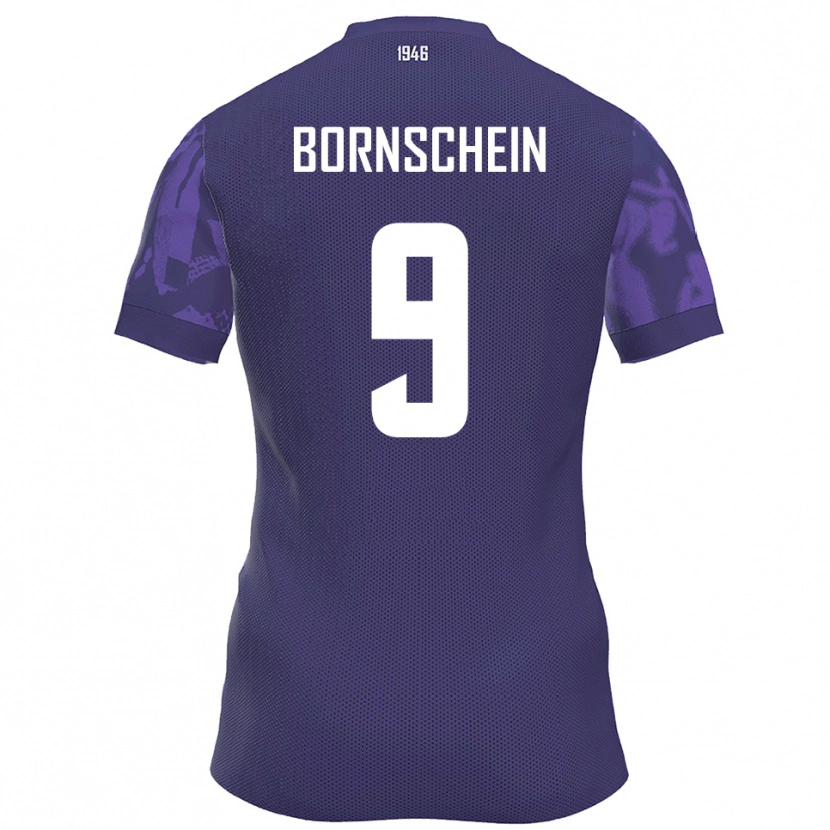 Danxen Kinderen Ricky Bornschein #9 Paars Wit Thuisshirt Thuistenue 2025/26 T-Shirt