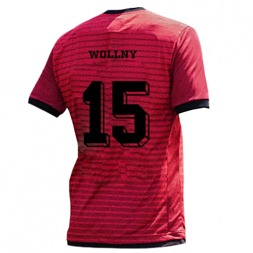 Danxen Kinderen Lukas Wollny #15 Rood Zwart Thuisshirt Thuistenue 2025/26 T-Shirt