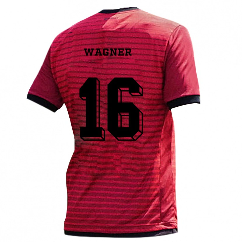 Danxen Kinderen Maximilian Wagner #16 Rood Zwart Thuisshirt Thuistenue 2025/26 T-Shirt