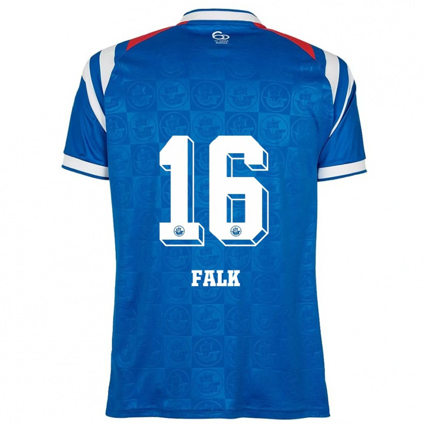 Danxen Kinderen Robin Falk #16 Blauw Wit Rood Thuisshirt Thuistenue 2025/26 T-Shirt