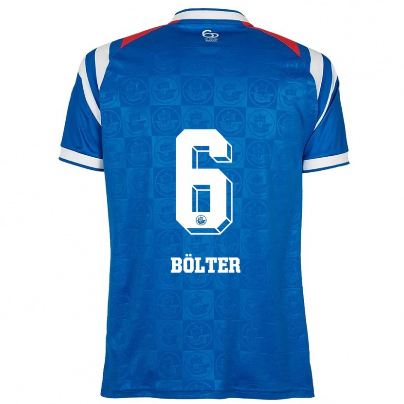 Danxen Kinderen Marc Bölter #6 Blauw Wit Rood Thuisshirt Thuistenue 2025/26 T-Shirt
