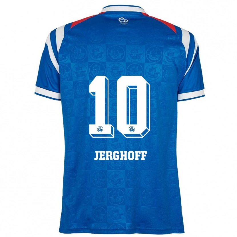 Danxen Kinderen Ole Jerghoff #10 Blauw Wit Rood Thuisshirt Thuistenue 2025/26 T-Shirt