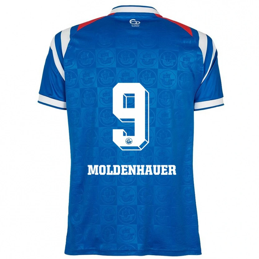 Danxen Kinderen Max Moldenhauer #9 Blauw Wit Rood Thuisshirt Thuistenue 2025/26 T-Shirt