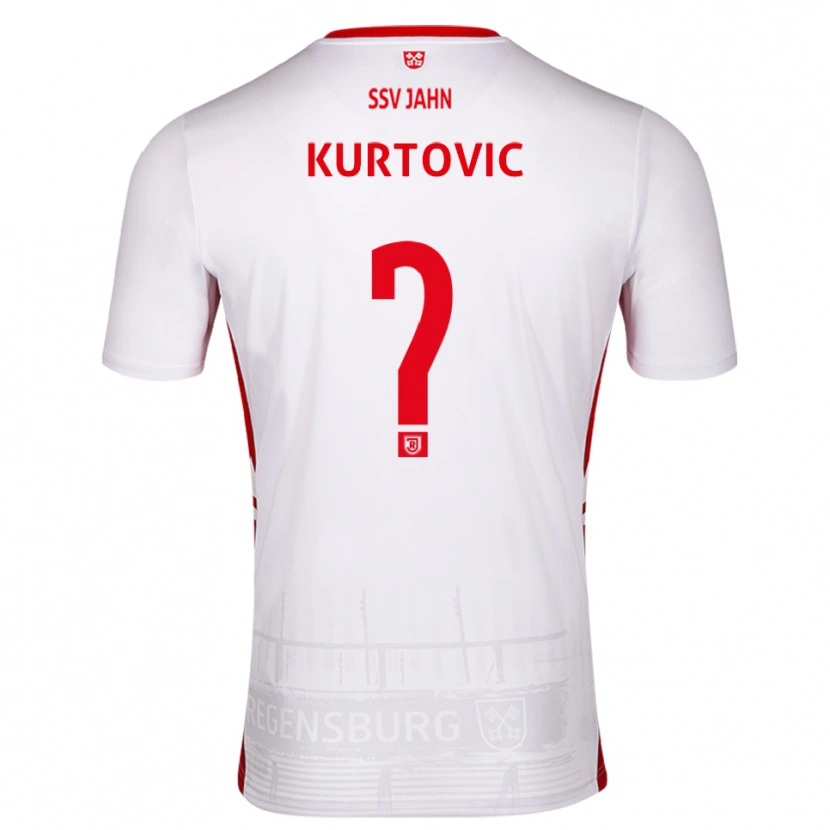 Danxen Kinderen Domagoj Kurtovic #0 Wit Rood Thuisshirt Thuistenue 2025/26 T-Shirt