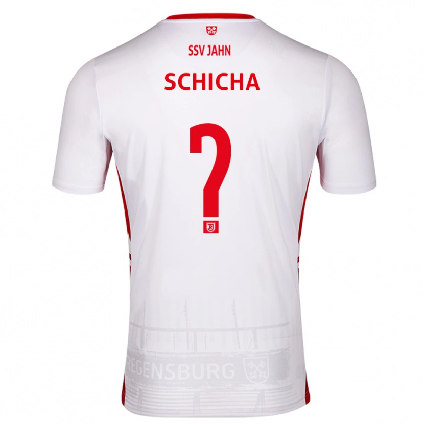 Danxen Kinderen Niklas Schicha #0 Wit Rood Thuisshirt Thuistenue 2025/26 T-Shirt