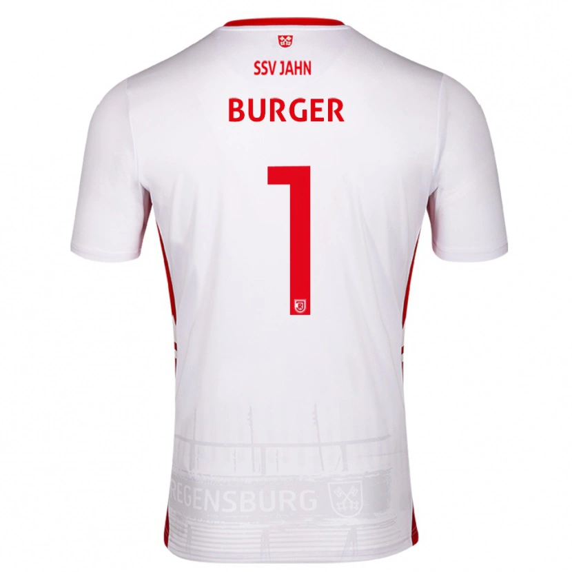 Danxen Kinderen Gabriel Burger #1 Wit Rood Thuisshirt Thuistenue 2025/26 T-Shirt