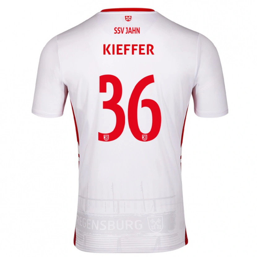 Danxen Kinderen Ben Kieffer #36 Wit Rood Thuisshirt Thuistenue 2025/26 T-Shirt