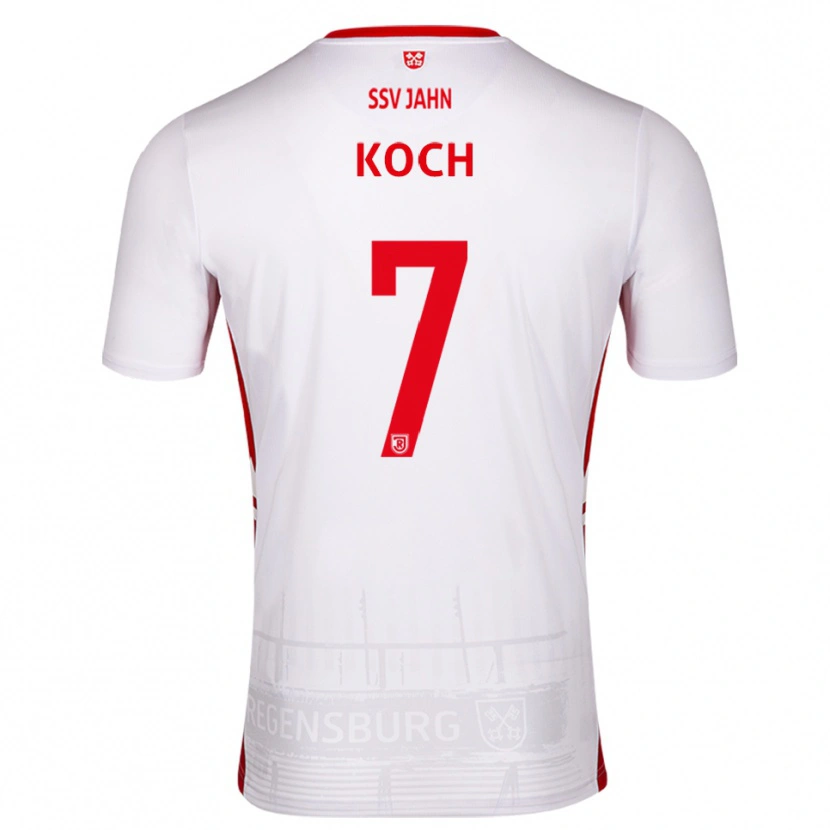Danxen Kinderen Christian Koch #7 Wit Rood Thuisshirt Thuistenue 2025/26 T-Shirt