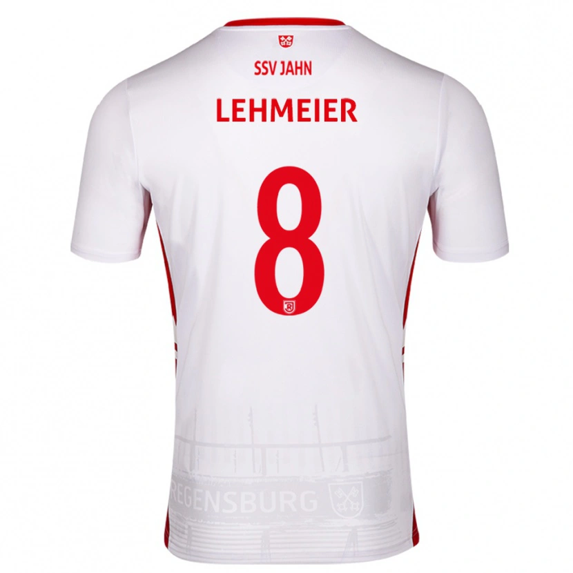 Danxen Kinderen Joel Lehmeier #8 Wit Rood Thuisshirt Thuistenue 2025/26 T-Shirt