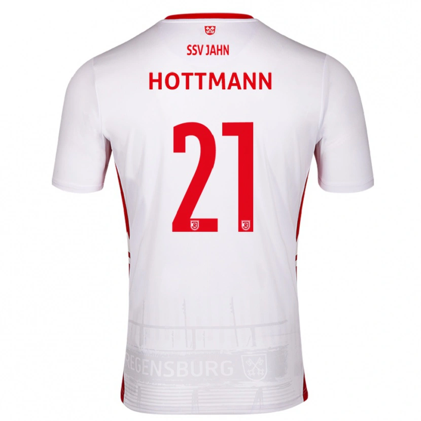 Danxen Kinderen Eric Hottmann #21 Wit Rood Thuisshirt Thuistenue 2025/26 T-Shirt
