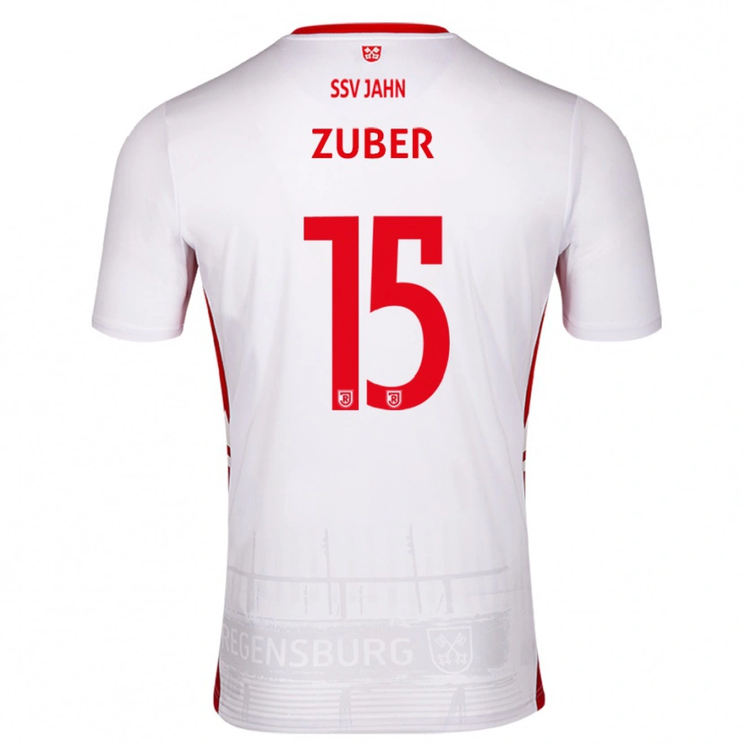 Danxen Kinderen Samuel Zuber #15 Wit Rood Thuisshirt Thuistenue 2025/26 T-Shirt