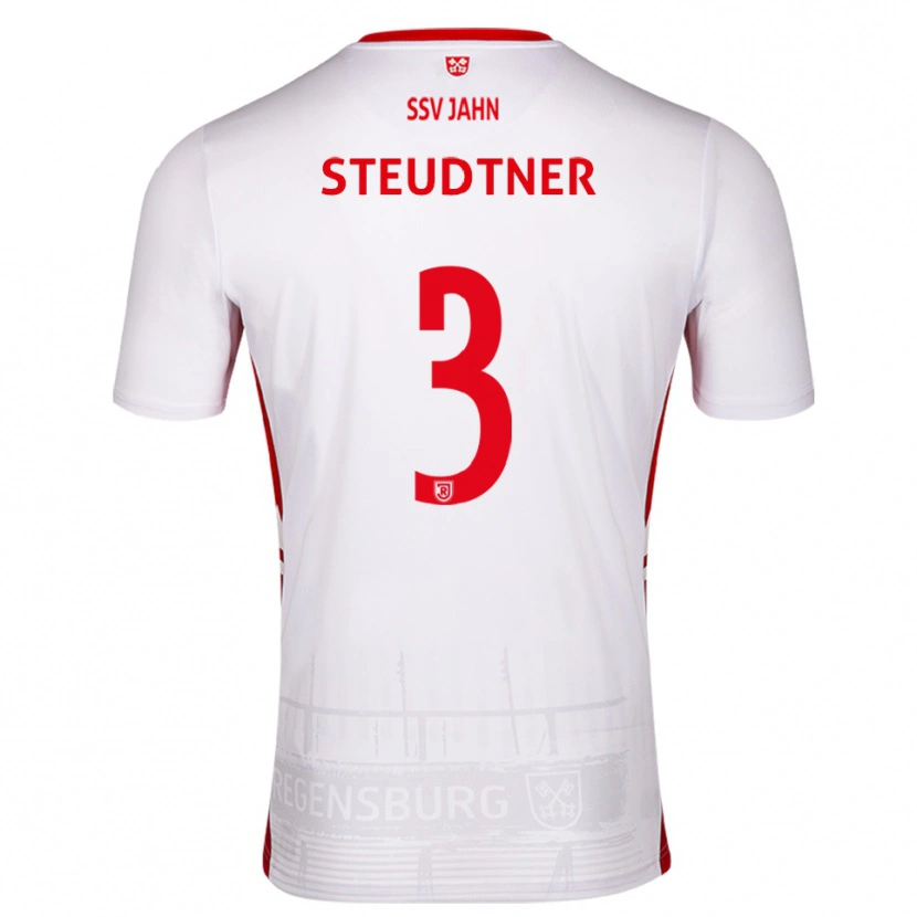 Danxen Kinderen Raphael Steudtner #3 Wit Rood Thuisshirt Thuistenue 2025/26 T-Shirt