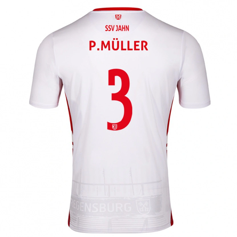 Danxen Kinderen Paul Müller #3 Wit Rood Thuisshirt Thuistenue 2025/26 T-Shirt