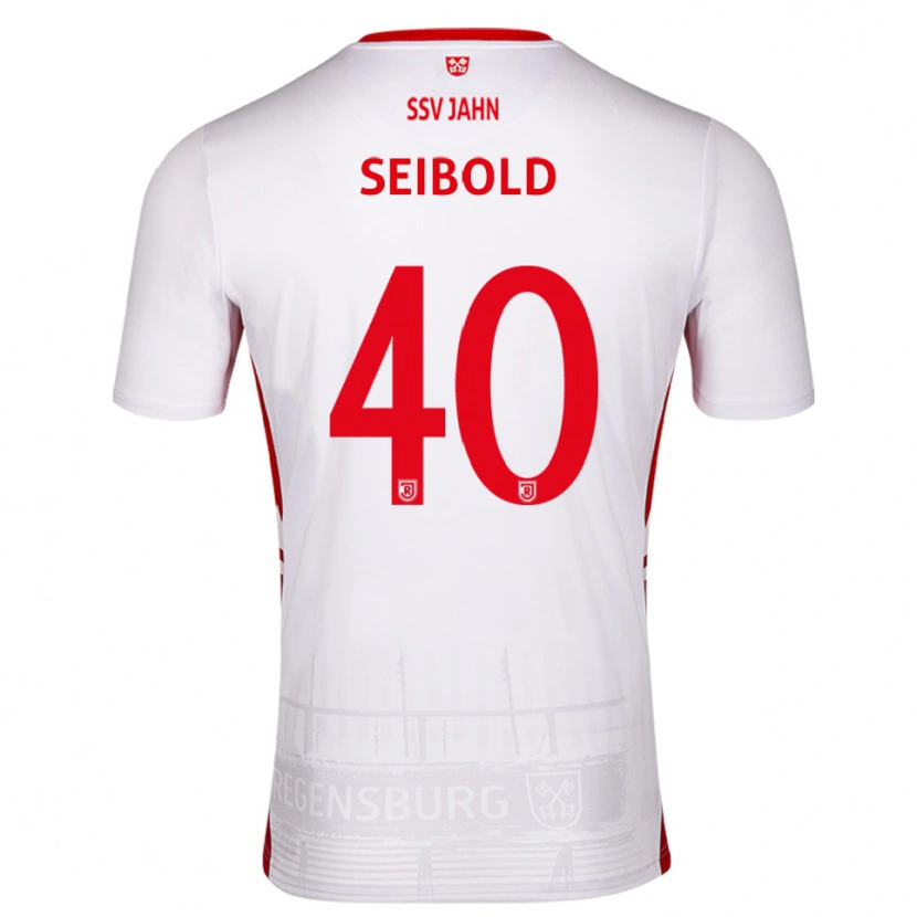 Danxen Kinderen Jakob Seibold #40 Wit Rood Thuisshirt Thuistenue 2025/26 T-Shirt