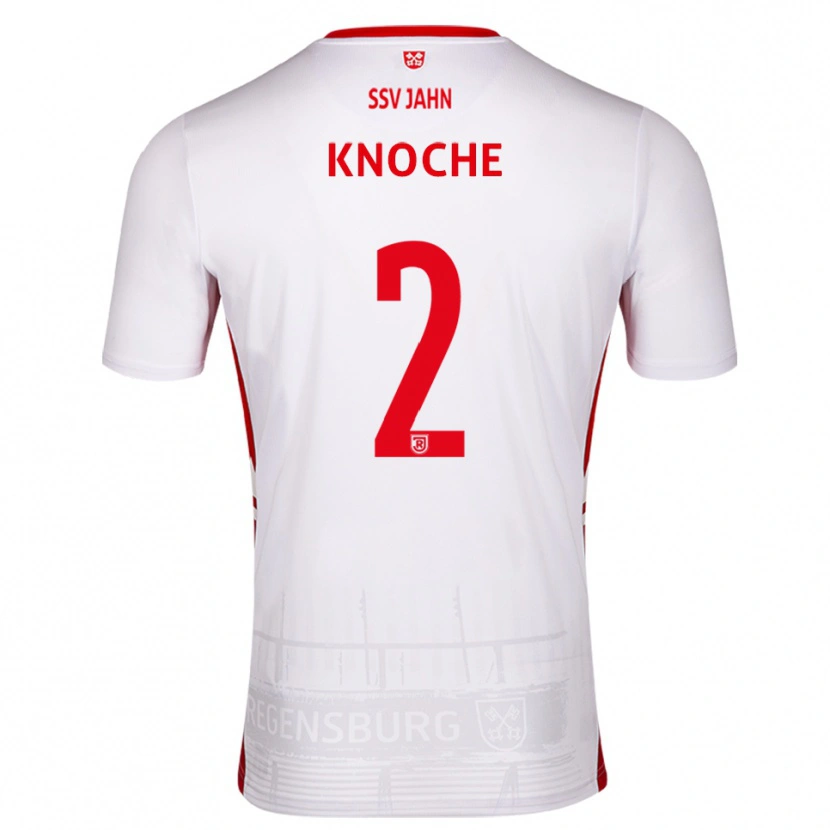 Danxen Kinderen Titus Knoche #2 Wit Rood Thuisshirt Thuistenue 2025/26 T-Shirt