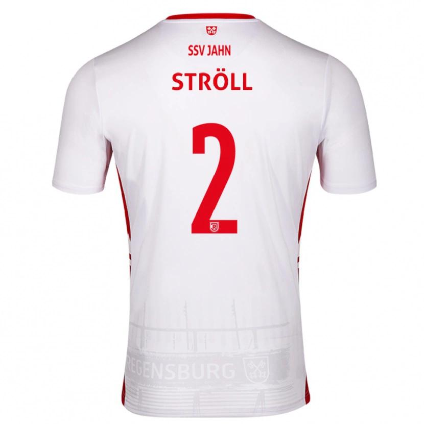 Danxen Kinderen Maurice Ströll #2 Wit Rood Thuisshirt Thuistenue 2025/26 T-Shirt