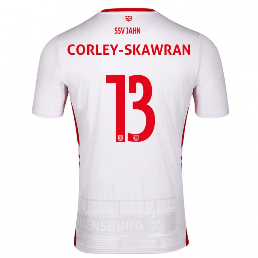 Danxen Kinderen Dorian Corley-Skawran #13 Wit Rood Thuisshirt Thuistenue 2025/26 T-Shirt