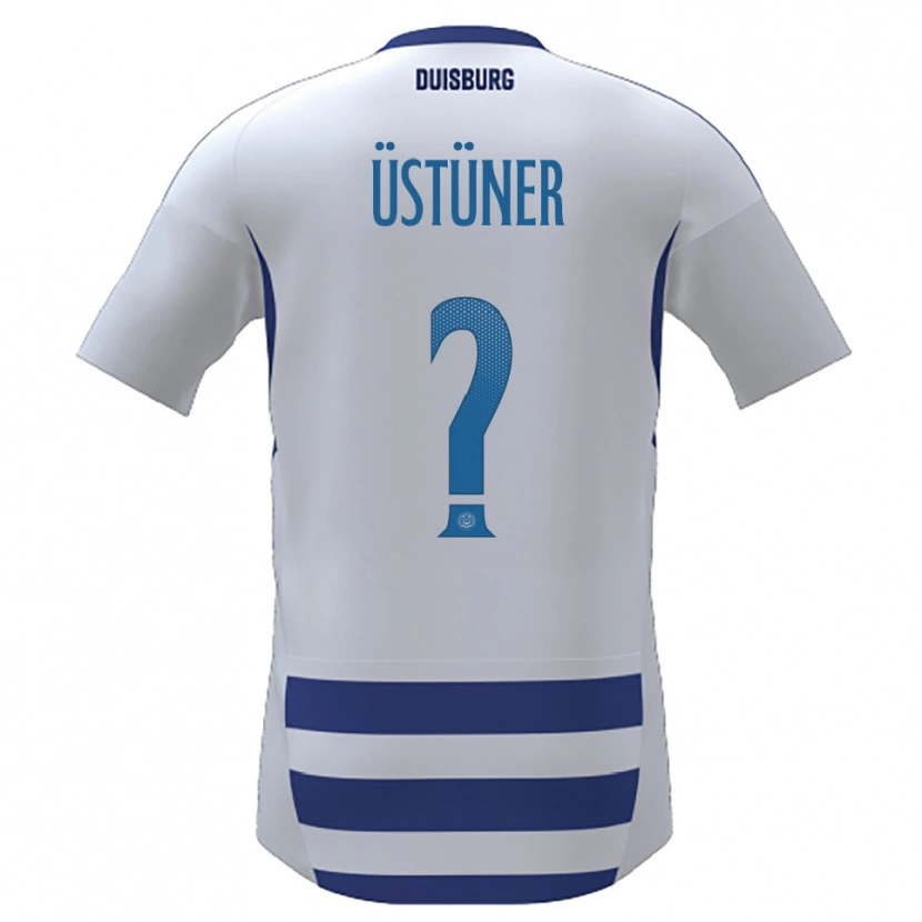 Danxen Kinderen Ismail Üstüner #0 Wit Blauw Thuisshirt Thuistenue 2025/26 T-Shirt