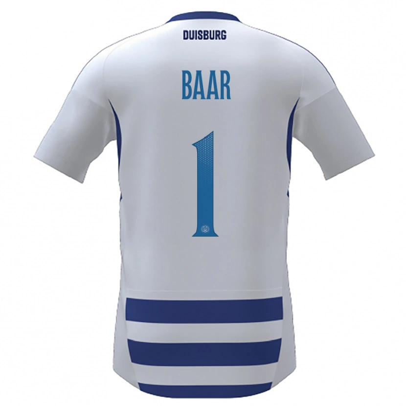 Danxen Kinderen Alina Baar #1 Wit Blauw Thuisshirt Thuistenue 2025/26 T-Shirt