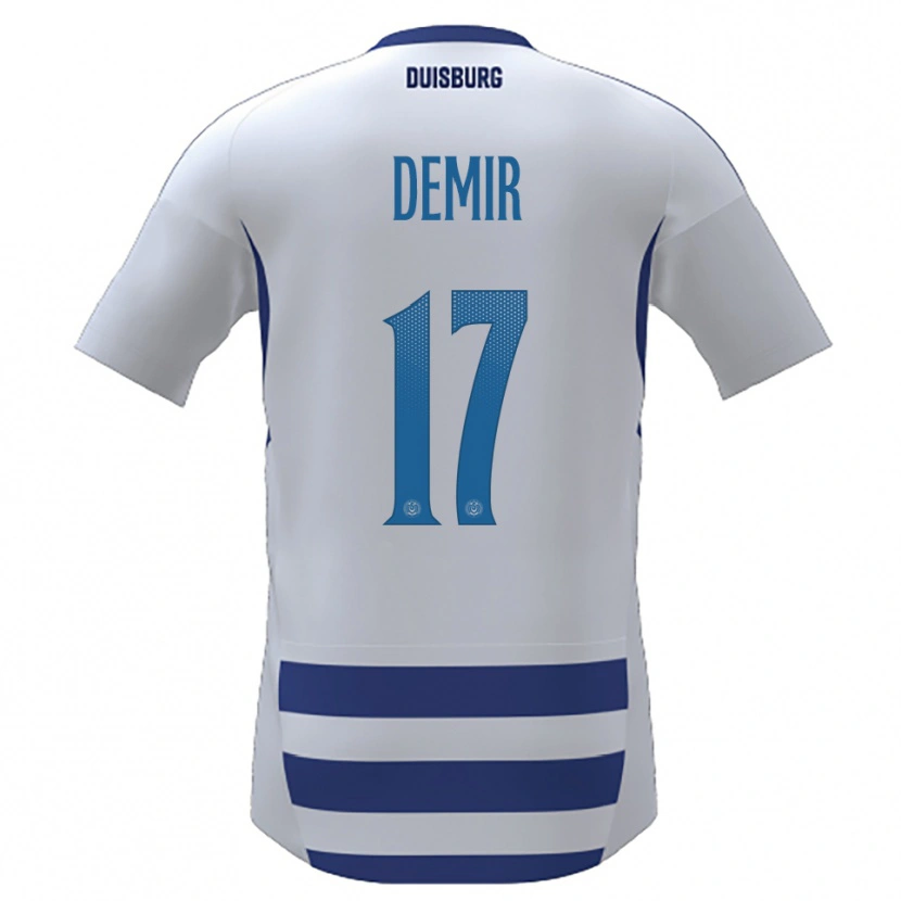 Danxen Kinderen Yagmur Demir #17 Wit Blauw Thuisshirt Thuistenue 2025/26 T-Shirt