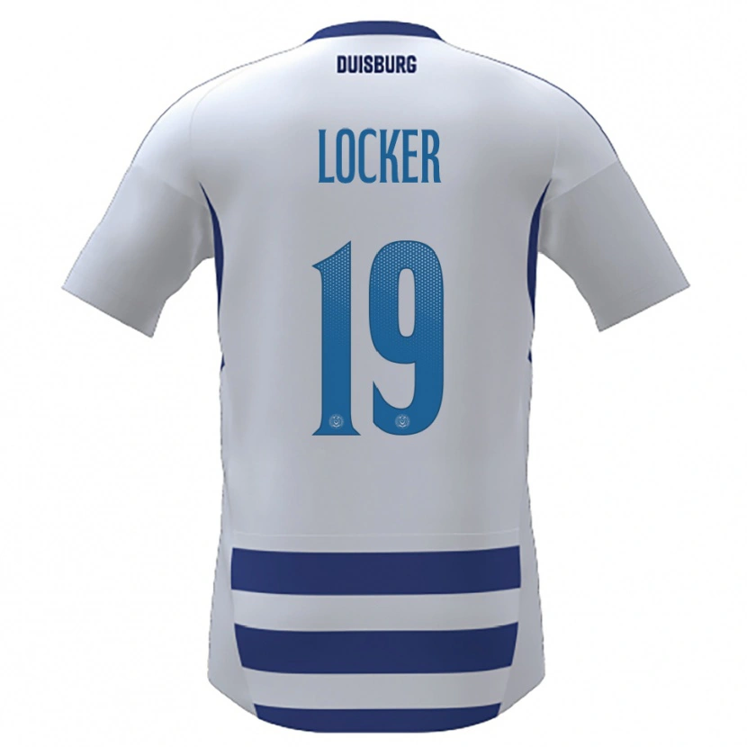 Danxen Kinderen Marie Locker #19 Wit Blauw Thuisshirt Thuistenue 2025/26 T-Shirt