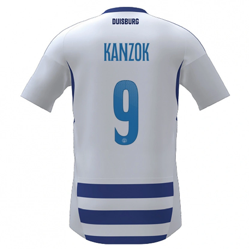 Danxen Kinderen Philipp Kanzok #9 Wit Blauw Thuisshirt Thuistenue 2025/26 T-Shirt