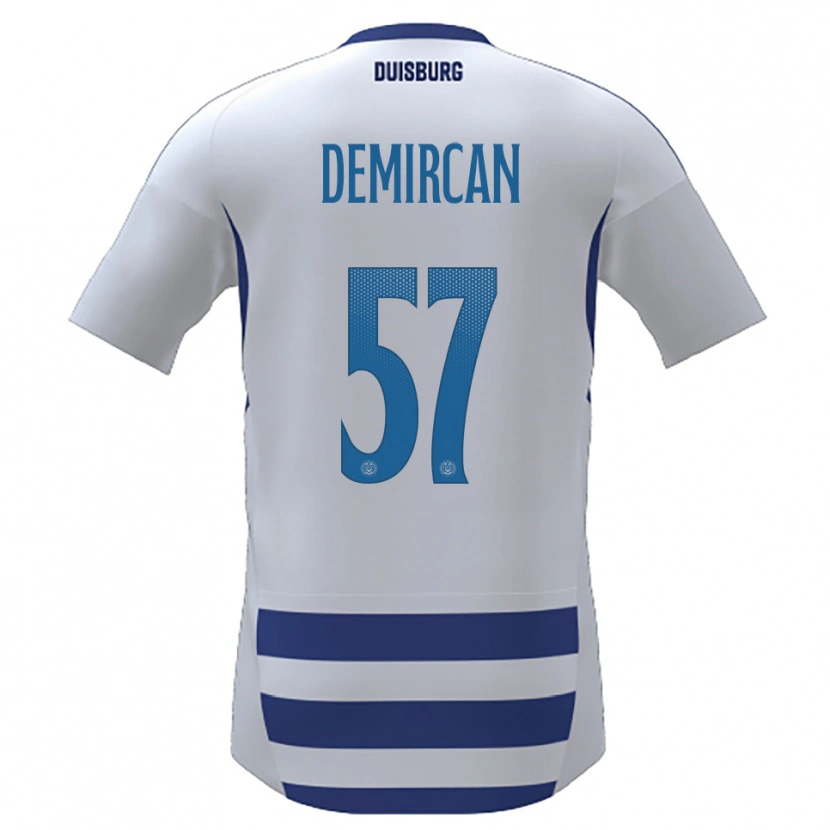 Danxen Kinderen Zarife Demircan #57 Wit Blauw Thuisshirt Thuistenue 2025/26 T-Shirt
