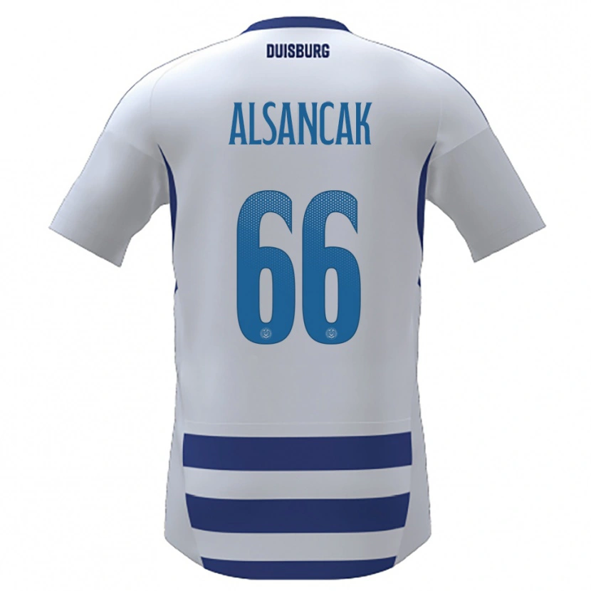 Danxen Kinderen Duygu Alsancak #66 Wit Blauw Thuisshirt Thuistenue 2025/26 T-Shirt