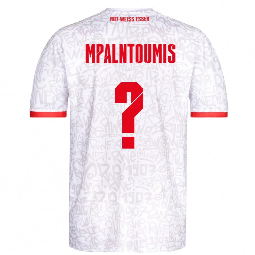 Danxen Kinderen Ilias Mpalntoumis #0 Wit Rood Thuisshirt Thuistenue 2025/26 T-Shirt