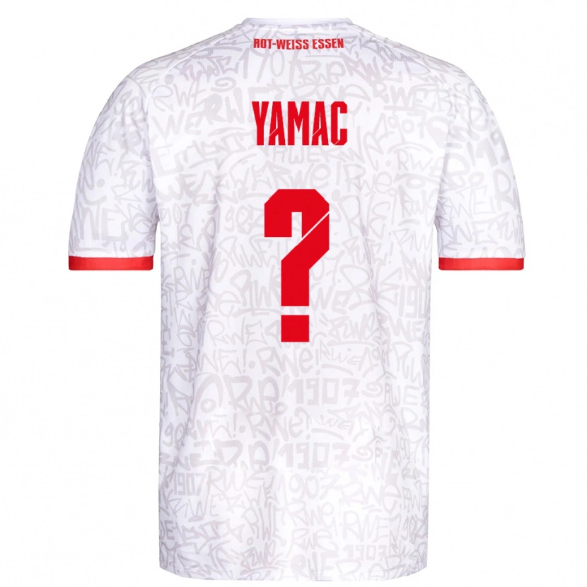 Danxen Kinderen Ensar Yamac #0 Wit Rood Thuisshirt Thuistenue 2025/26 T-Shirt
