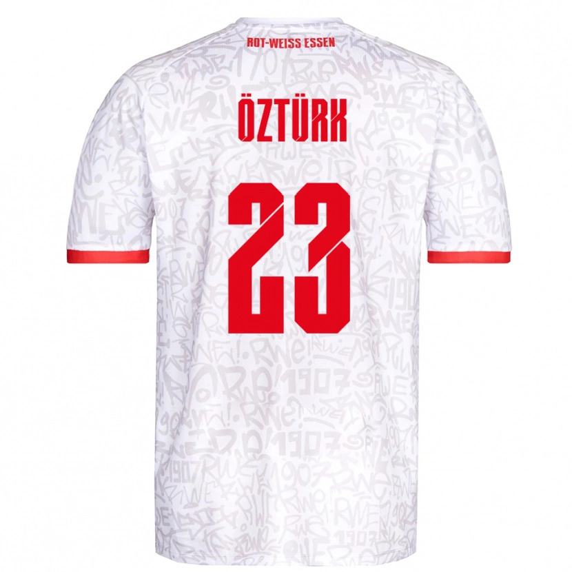 Danxen Kinderen Efehan Öztürk #23 Wit Rood Thuisshirt Thuistenue 2025/26 T-Shirt
