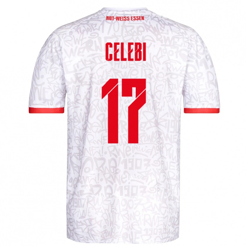 Danxen Kinderen Ekin Celebi #17 Wit Rood Thuisshirt Thuistenue 2025/26 T-Shirt