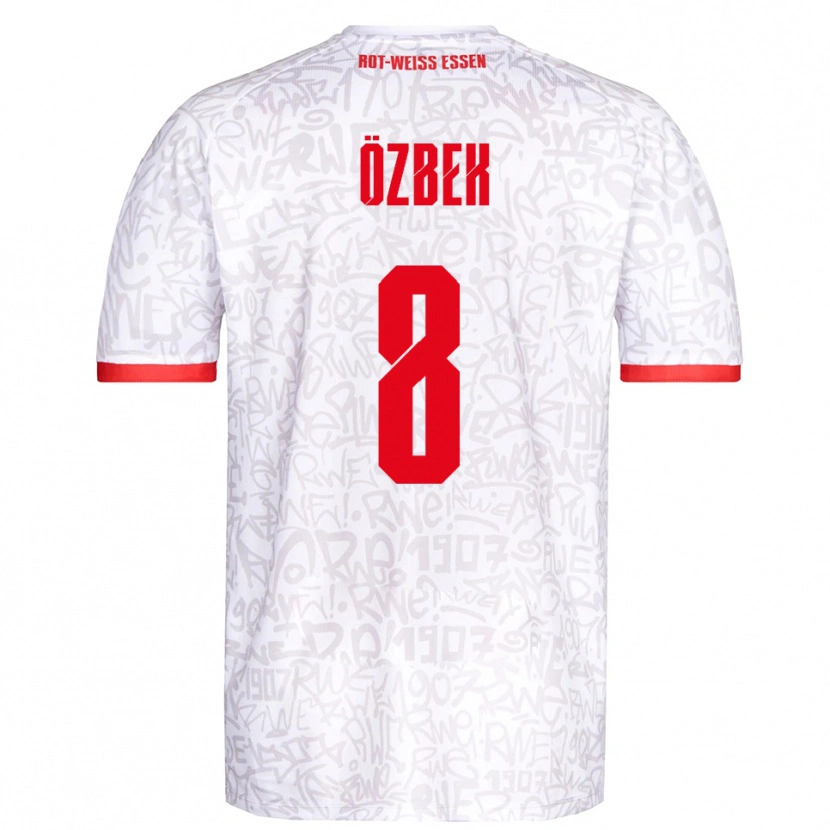 Danxen Kinderen Boran Özbek #8 Wit Rood Thuisshirt Thuistenue 2025/26 T-Shirt