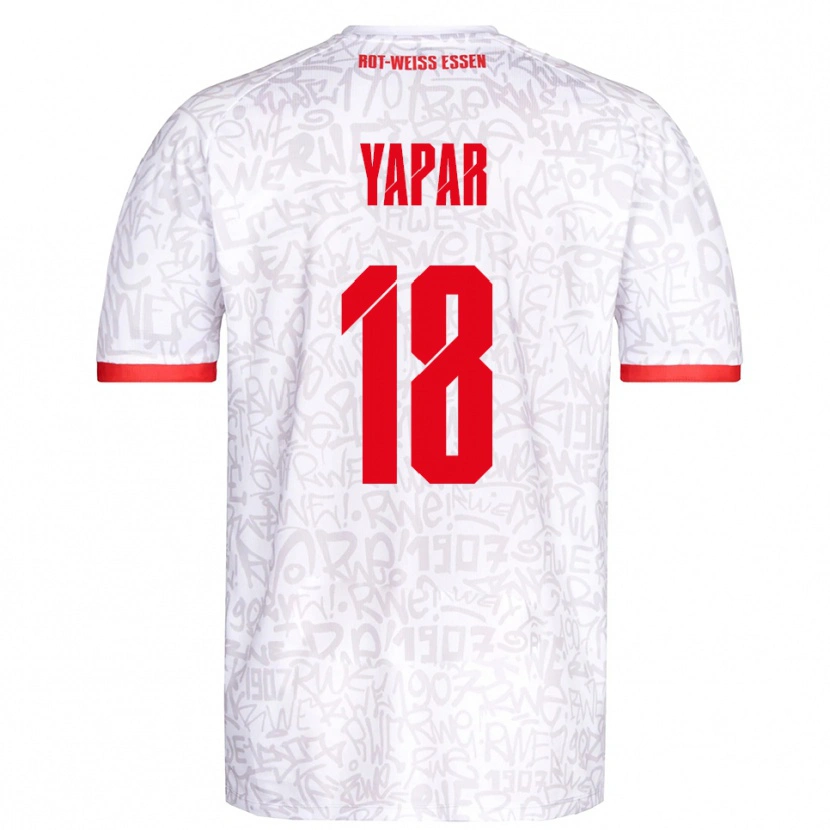 Danxen Kinderen Atilla Yapar #18 Wit Rood Thuisshirt Thuistenue 2025/26 T-Shirt