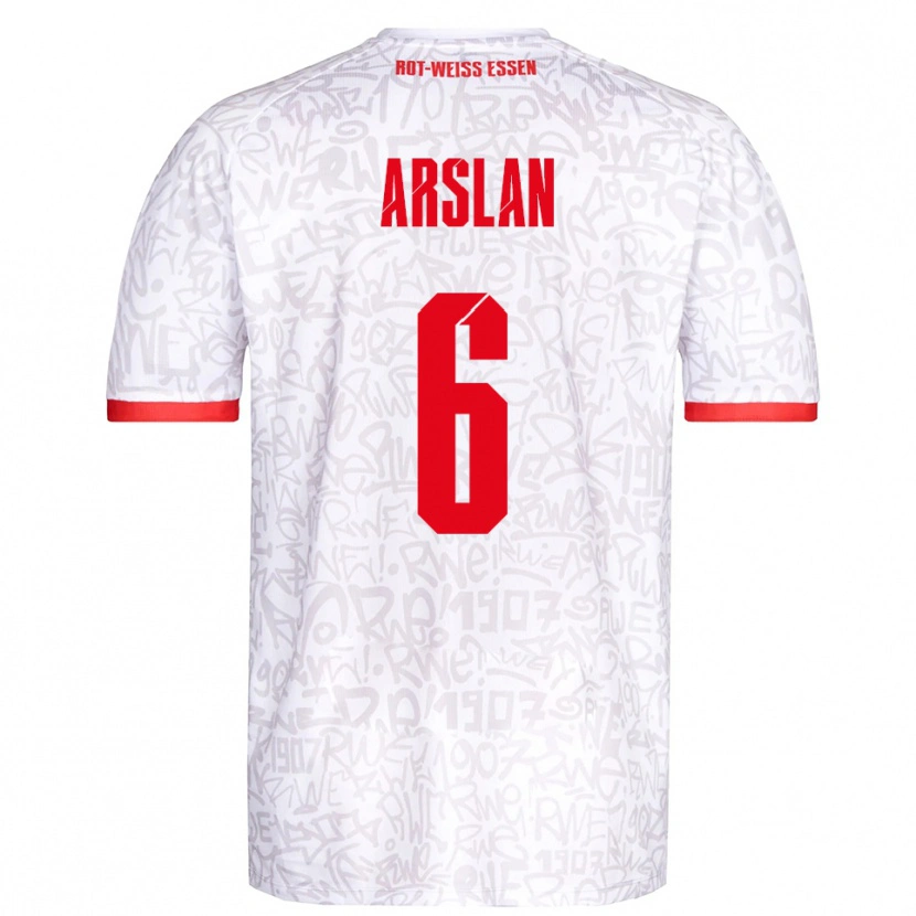 Danxen Kinderen Ahmet Arslan #6 Wit Rood Thuisshirt Thuistenue 2025/26 T-Shirt
