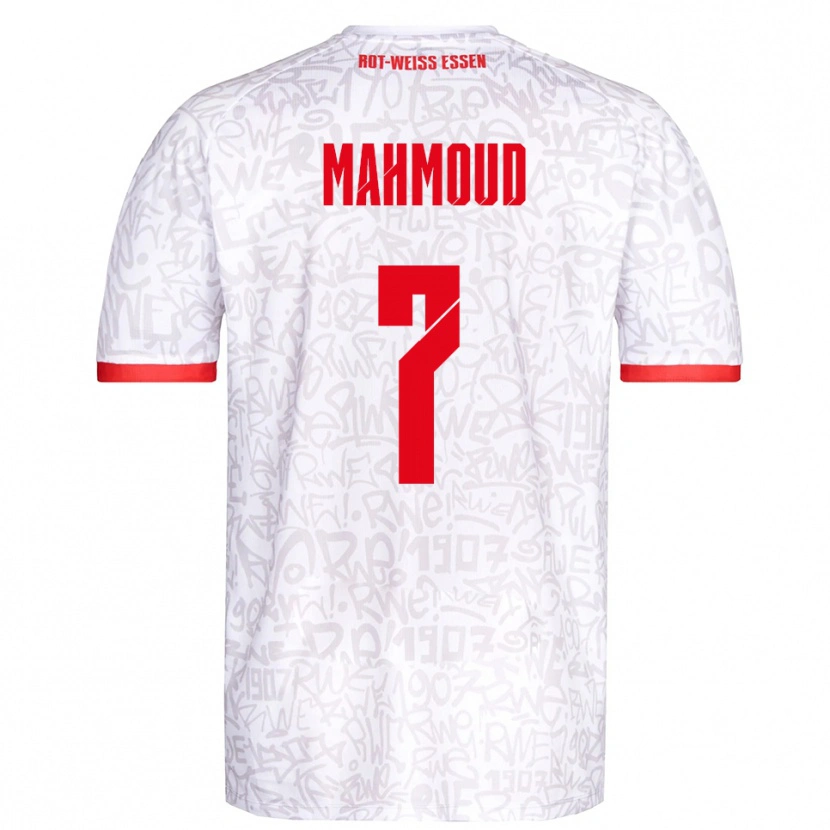 Danxen Kinderen Bakir Mahmoud #7 Wit Rood Thuisshirt Thuistenue 2025/26 T-Shirt