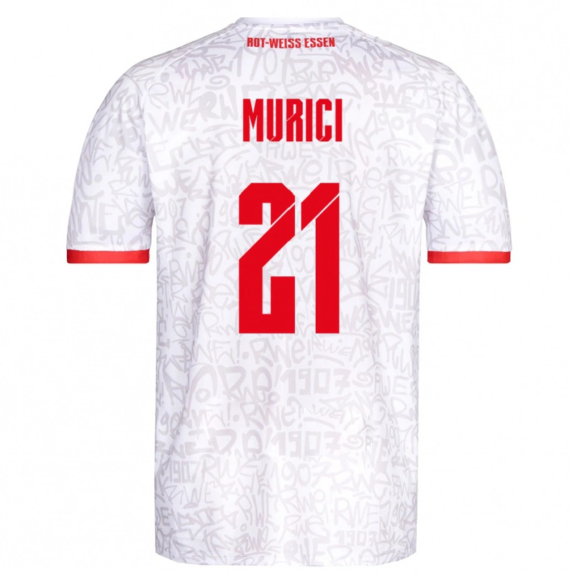 Danxen Kinderen Leard Murici #21 Wit Rood Thuisshirt Thuistenue 2025/26 T-Shirt