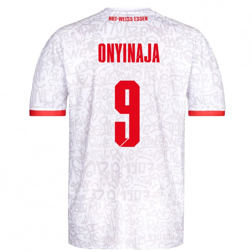 Danxen Kinderen Leonard Onyinaja #9 Wit Rood Thuisshirt Thuistenue 2025/26 T-Shirt