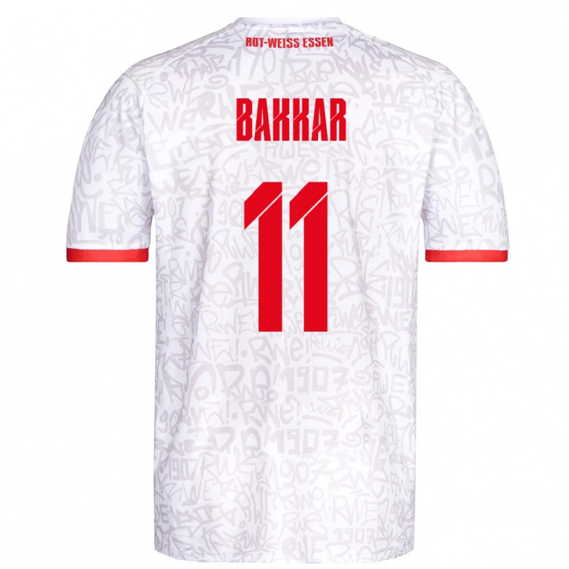 Danxen Kinderen Baraa Bakkar #11 Wit Rood Thuisshirt Thuistenue 2025/26 T-Shirt
