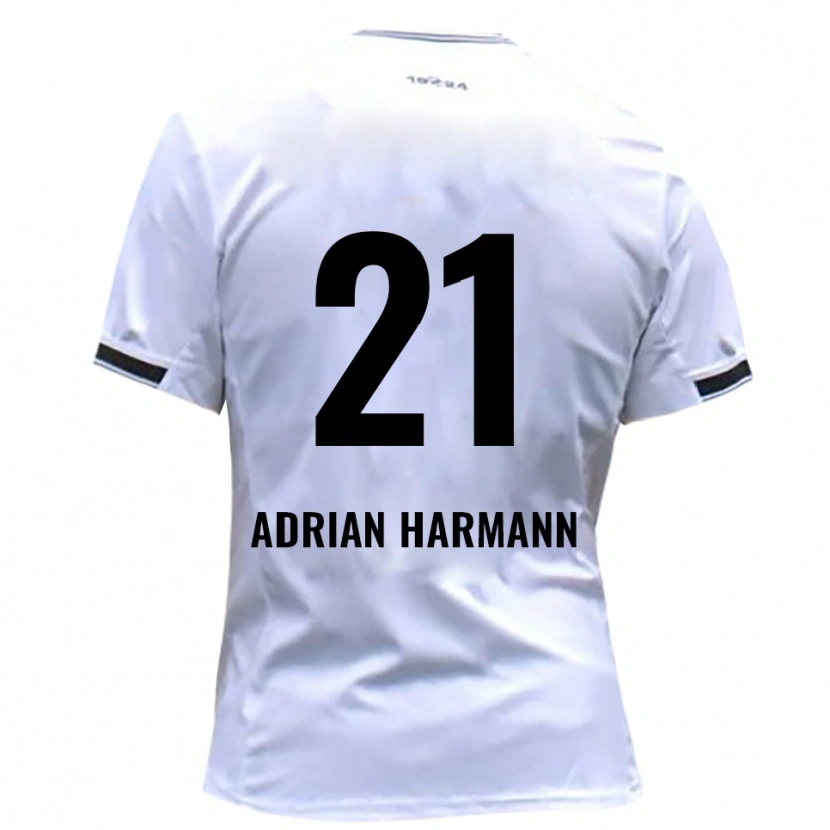 Danxen Kinderen Manuel Adrian Harmann #21 Wit Rood Thuisshirt Thuistenue 2025/26 T-Shirt