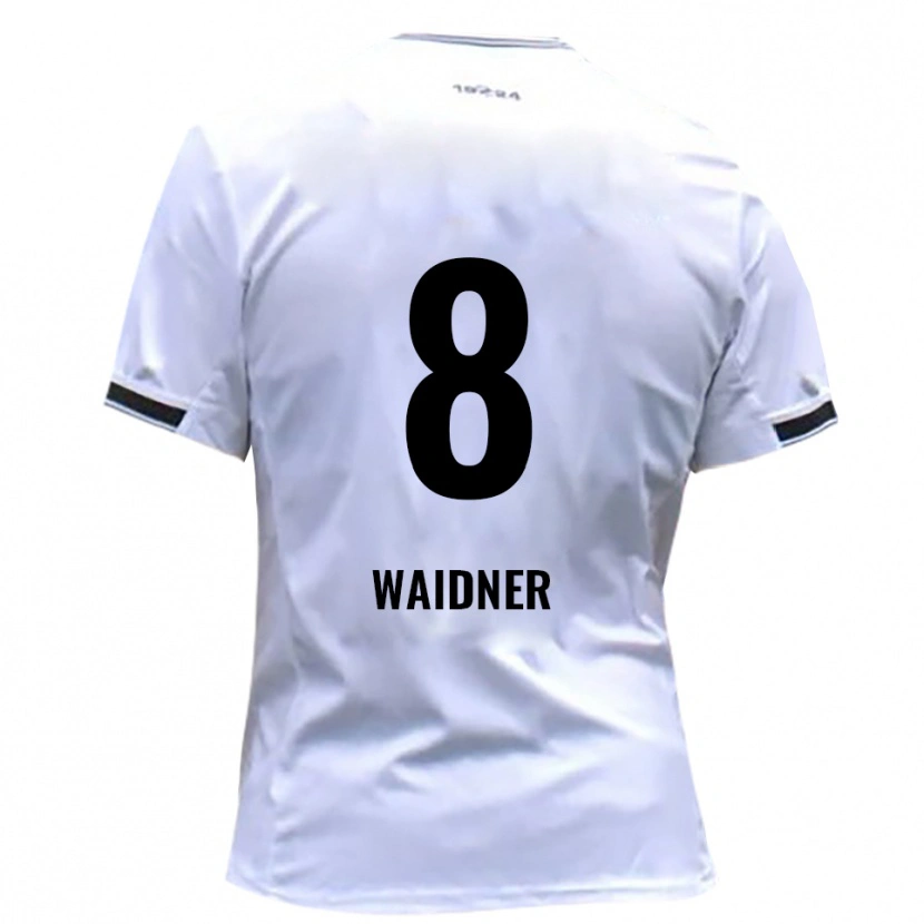 Danxen Kinderen Dennis Waidner #8 Wit Rood Thuisshirt Thuistenue 2025/26 T-Shirt