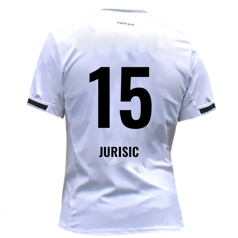 Danxen Kinderen Fabian Jurisic #15 Wit Rood Thuisshirt Thuistenue 2025/26 T-Shirt