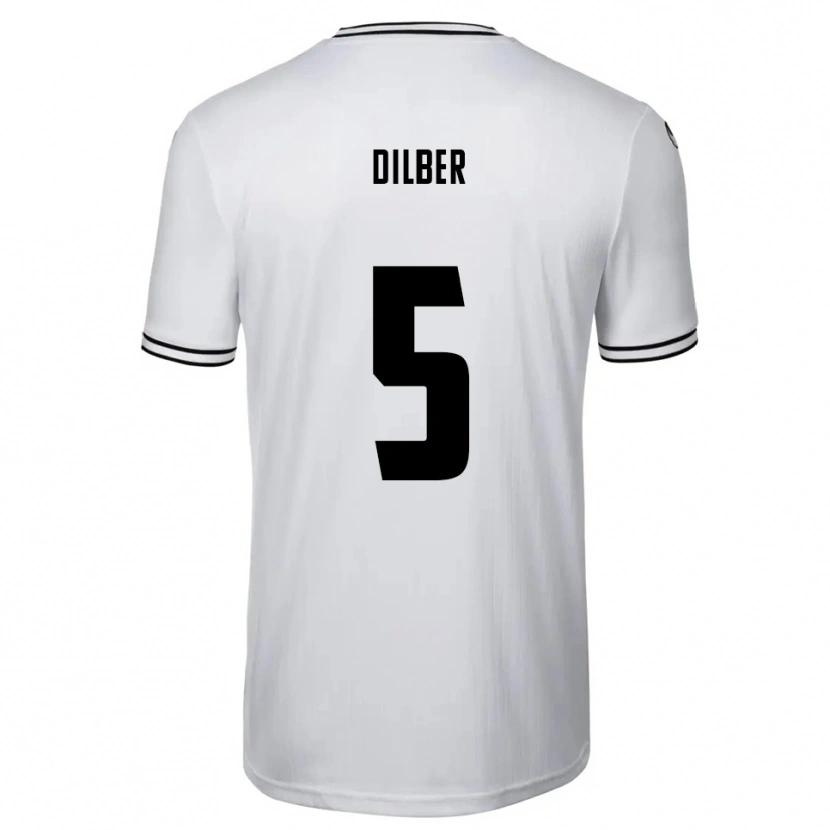 Danxen Kinderen Mirko Dilber #5 Wit Zwart Thuisshirt Thuistenue 2025/26 T-Shirt