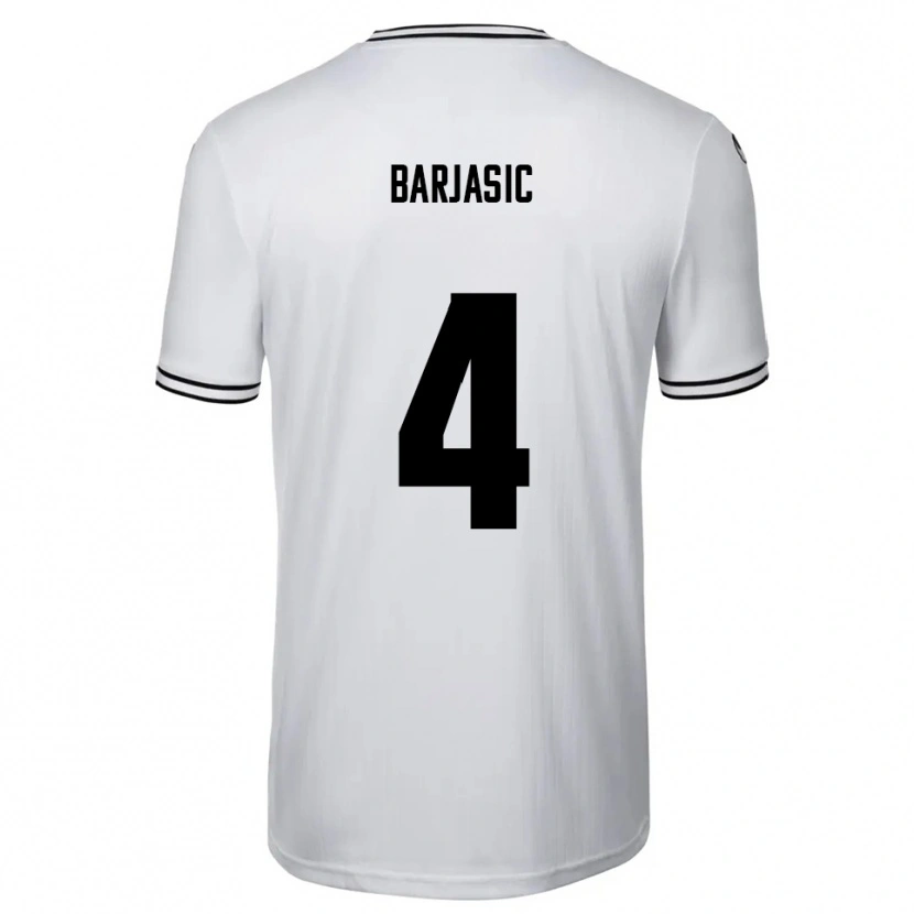 Danxen Kinderen Nikola Barjasic #4 Wit Zwart Thuisshirt Thuistenue 2025/26 T-Shirt