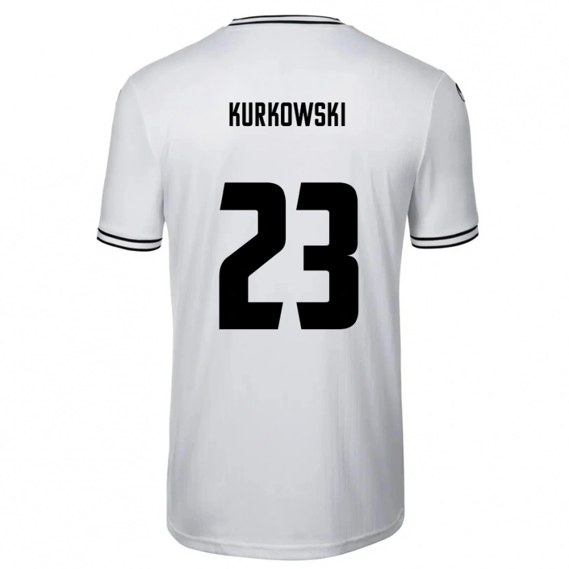 Danxen Kinderen Hannes Kurkowski #23 Wit Zwart Thuisshirt Thuistenue 2025/26 T-Shirt