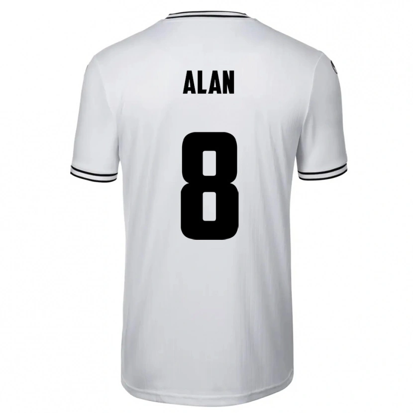 Danxen Kinderen Ali Alan #8 Wit Zwart Thuisshirt Thuistenue 2025/26 T-Shirt