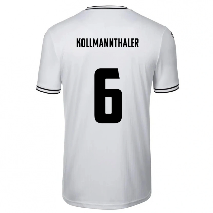 Danxen Kinderen Elischa Kollmannthaler #6 Wit Zwart Thuisshirt Thuistenue 2025/26 T-Shirt
